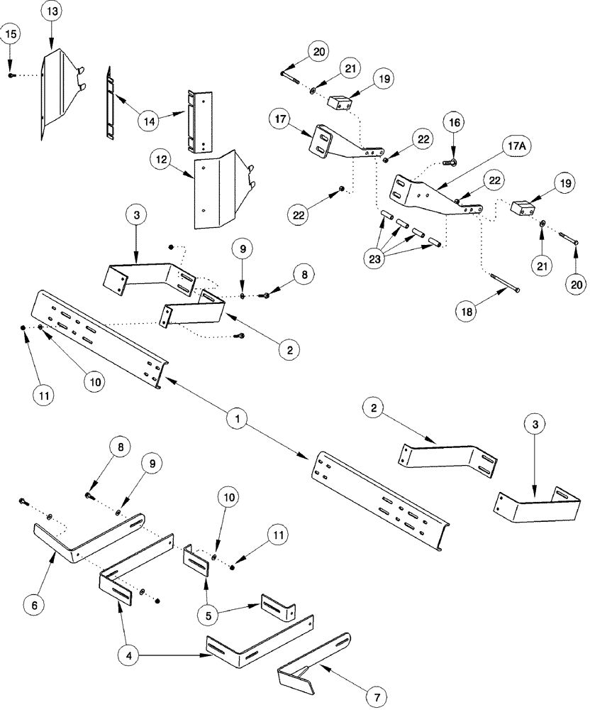 Схема запчастей Case IH 620 - (06-21) - MUD SCRAPERS OPTIONAL (12) - CHASSIS