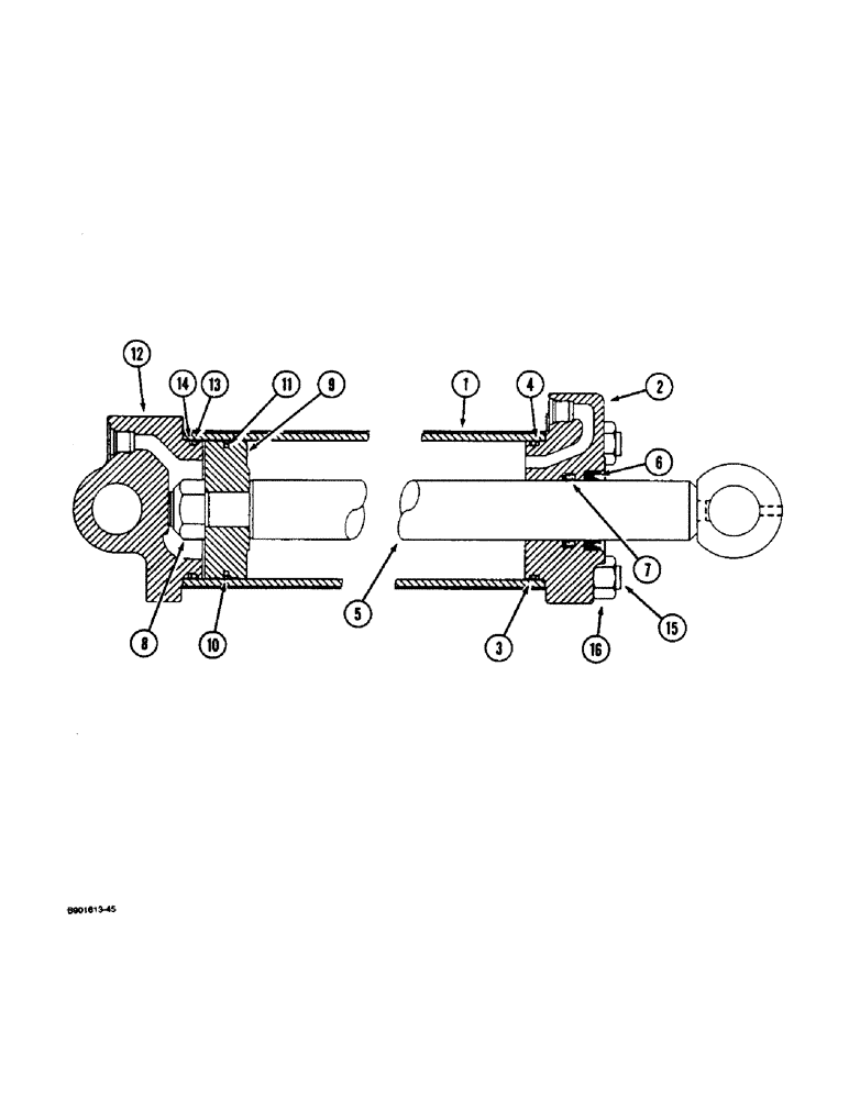 Схема запчастей Case IH 181 - (8-14) - HYDRAULIC CYLINDER, 1286369C91, 3-1/2 ID X 16 INCH STROKE (08) - HYDRAULICS