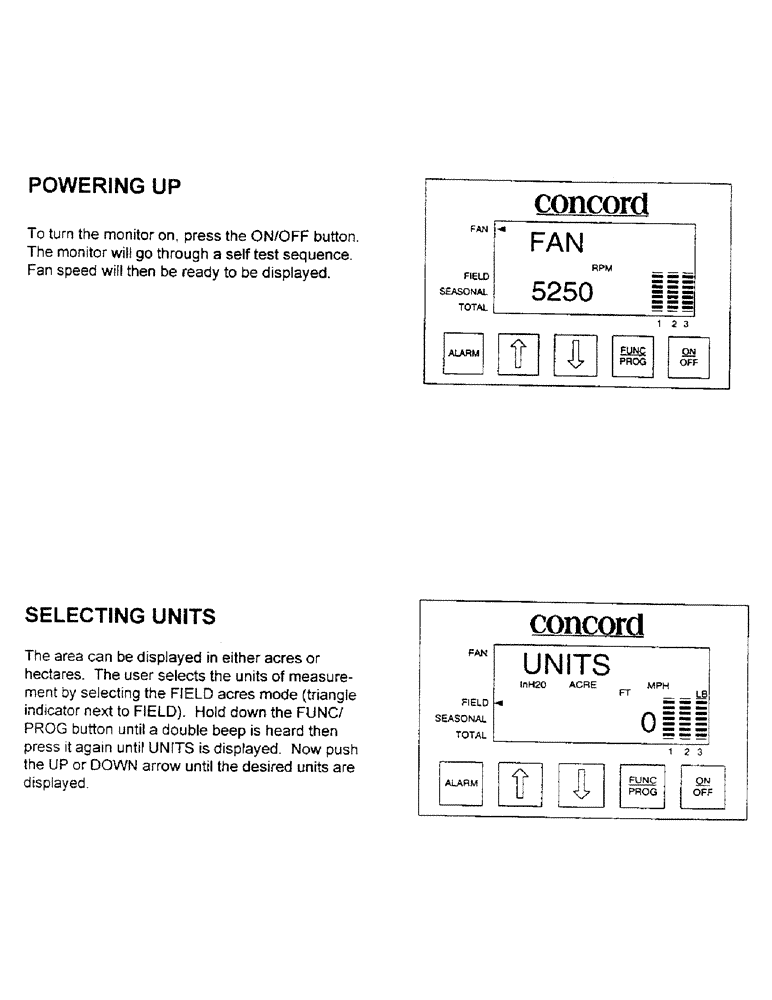 Схема запчастей Case IH 1100 - (C03) - POWERING UP/SELECTING UNITS 
