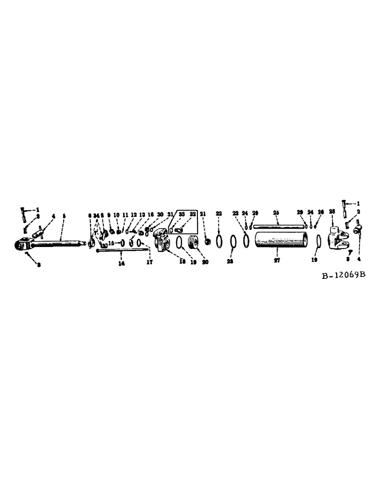 Схема запчастей Case IH 400 - (A-042) - HYDRAULIC CYLINDER, 2-1/2 X 8 IN. DOUBLE ACTING 