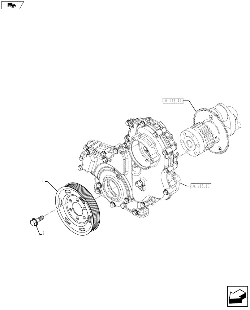 Схема запчастей Case IH F5HFL413B A001 - (10.114.01) - POWER TAKE OFF (5801382584) (10) - ENGINE