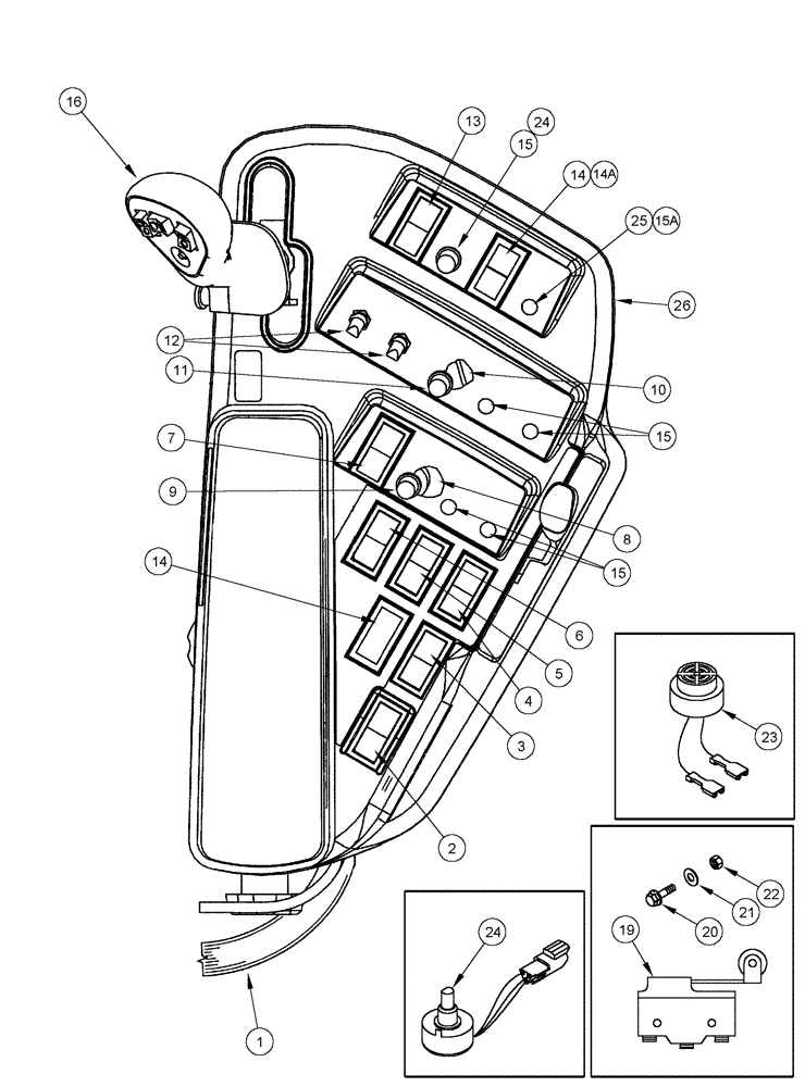 Схема запчастей Case IH CPX620 - (04-07) - HARNESS CONSOLE (06) - ELECTRICAL SYSTEMS