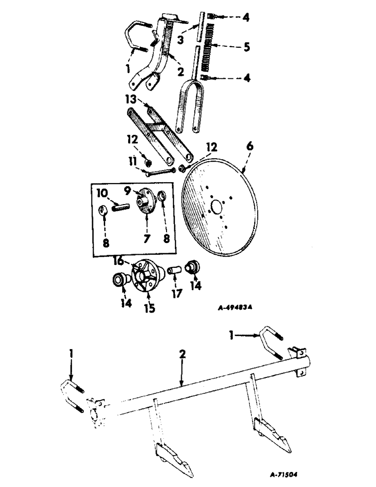 Схема запчастей Case IH 63-SERIES - (G-11[A]) - COUPLING BEAM 