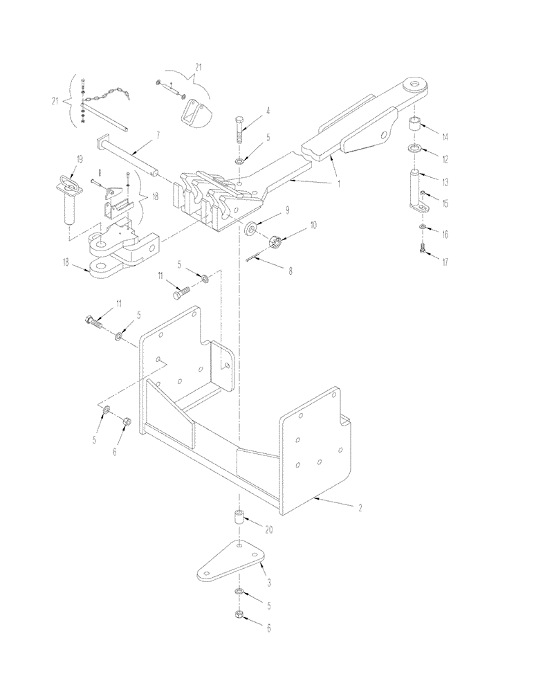 Схема запчастей Case IH STEIGER 430 - (09-11) - DRAWBAR - REYNOLDS (09) - CHASSIS