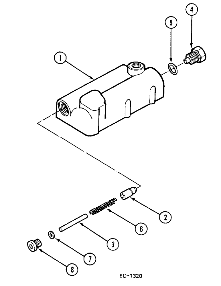 Схема запчастей Case IH 685 - (8-656) - REGULATOR VALVE - FORWARD AND REVERSE, 685 : 18001-, 885 : 18001- (08) - HYDRAULICS