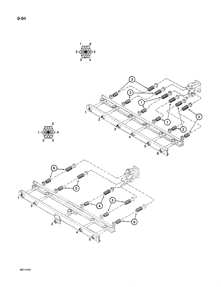 Схема запчастей Case IH 8600 - (9-094) - AIR SYSTEM HOSES, 2 INCH ID, FAN MANIFOLD TO VENTURIS (09) - CHASSIS/ATTACHMENTS