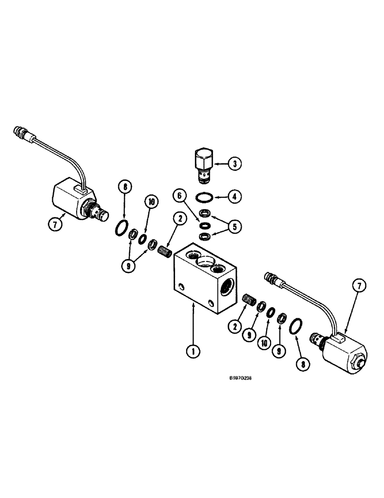 Схема запчастей Case IH 900 - (8-120) - ROW MARKER VALVE, CYCLO AIR HORIZONTAL FOLDING, ALL ROW SIZES (08) - HYDRAULICS