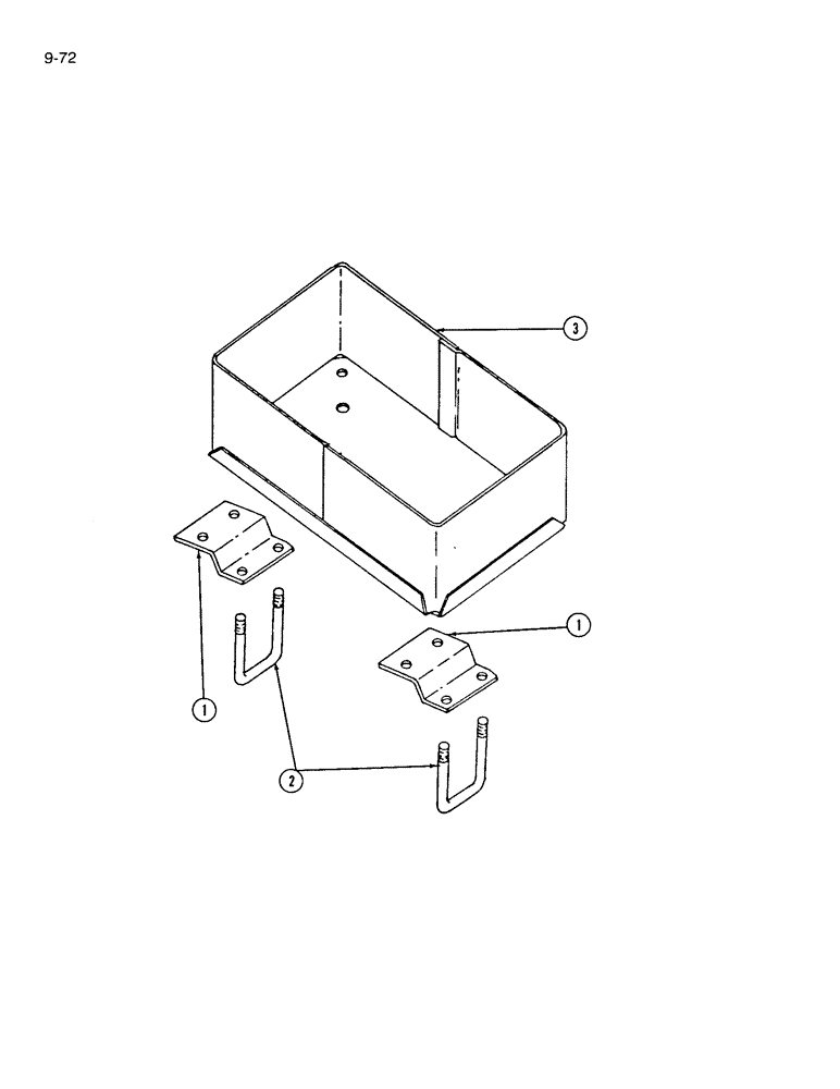 Схема запчастей Case IH 310 - (9-072) - WEIGHT BOX, PRIOR TO 1981 SEASON (09) - CHASSIS/ATTACHMENTS