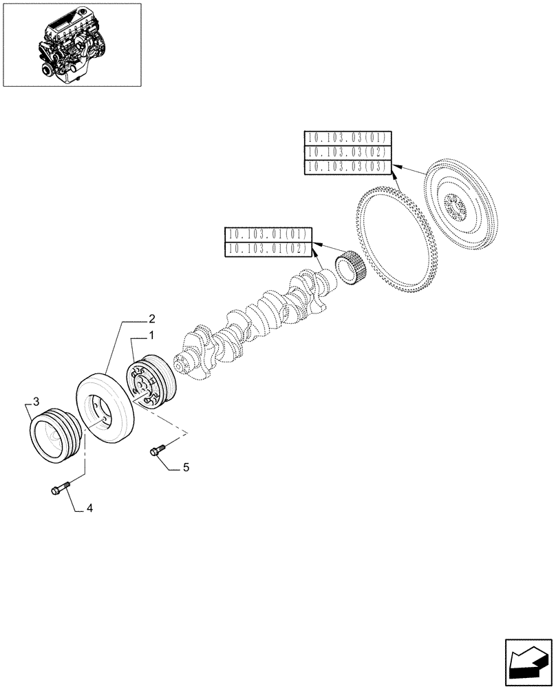 Схема запчастей Case IH 9010 - (10.110.01[03]) - DAMPER - 9010 (10) - ENGINE