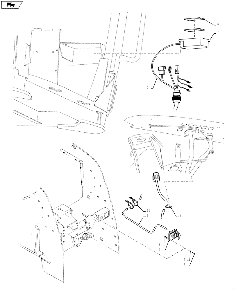 Схема запчастей Case IH STEIGER 450 - (55.510.03) - ISO INTERFACE READY HARNESS INSTALLATION (55) - ELECTRICAL SYSTEMS