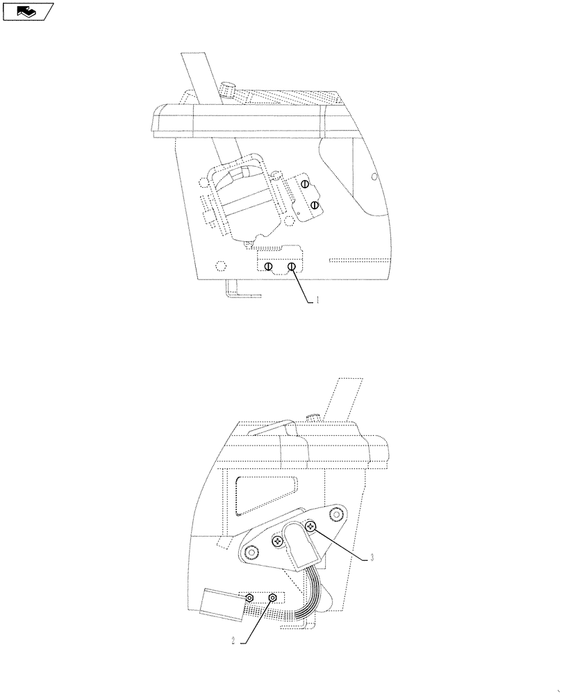 Схема запчастей Case IH 4420 - (01-038) - HARDWARE, RH CONSOLE GROUP Cab Interior