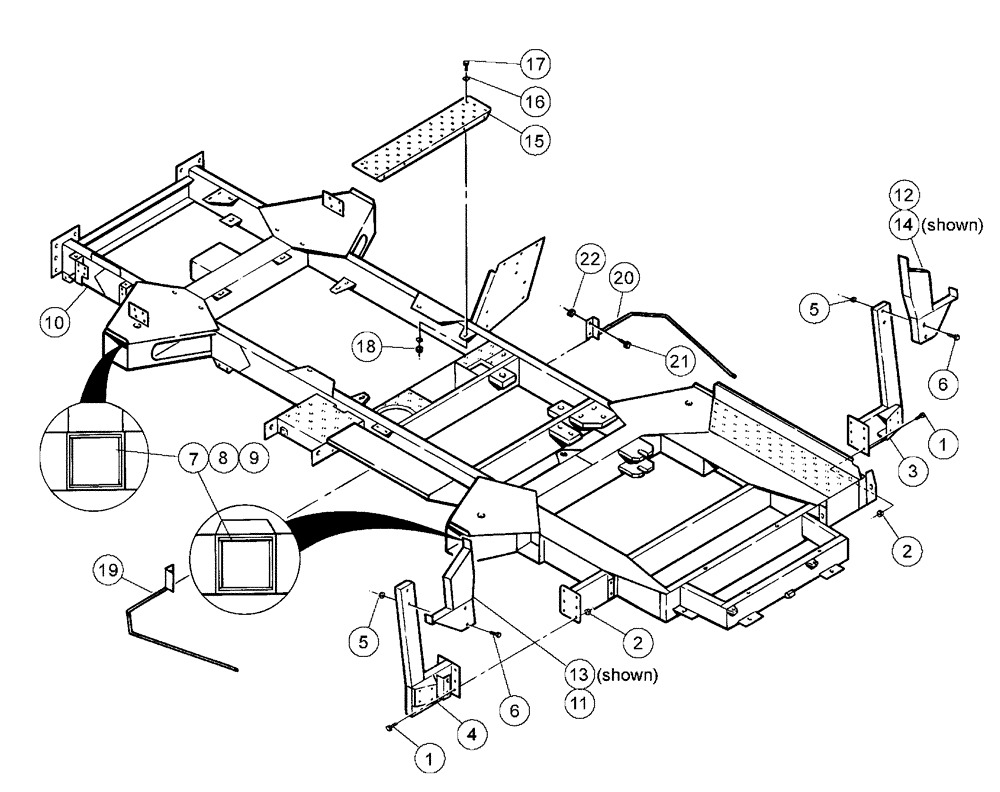 Схема запчастей Case IH PATRIOT WT - (04-001) - FRAME ASSEMBLY Suspension & Frame