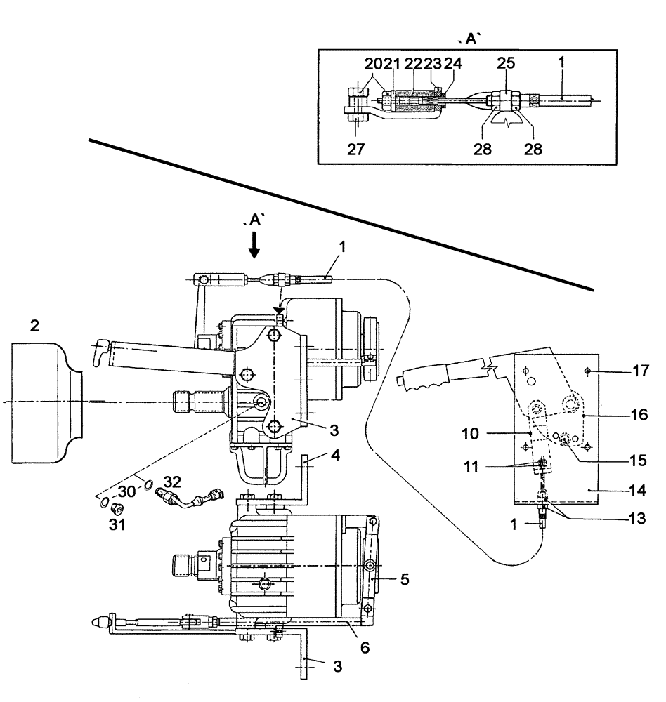 Схема запчастей Case IH C55 - (06-41[01]) - FRONT P.T.O. - BUILT-IN (06) - POWER TRAIN