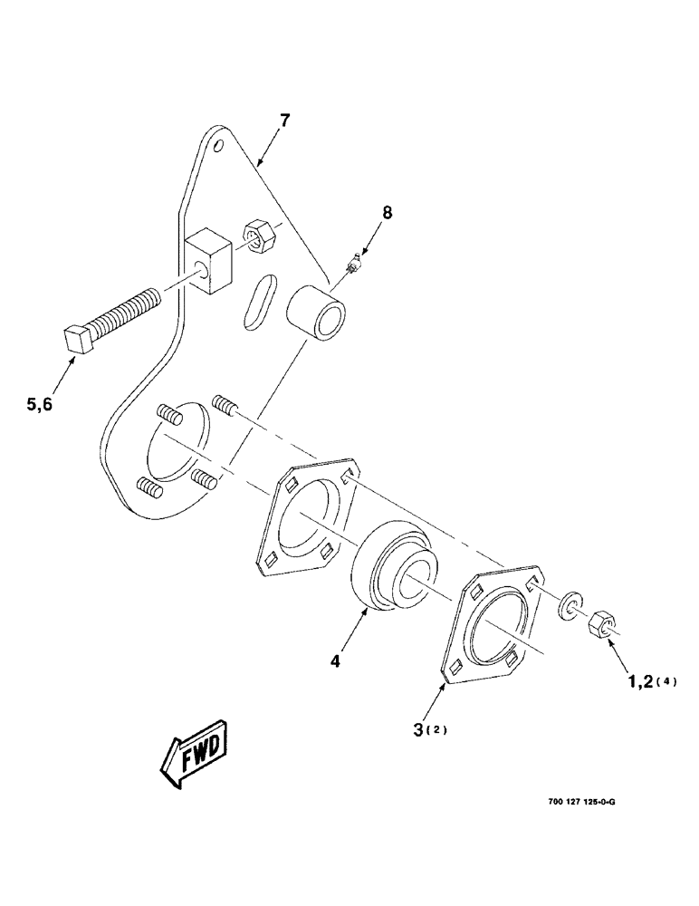 Схема запчастей Case IH 8850 - (5-06) - PIVOT ASSEMBLY, LEFT (58) - ATTACHMENTS/HEADERS