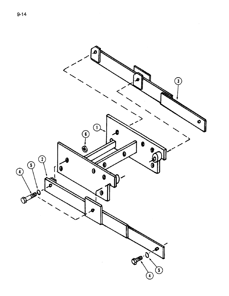 Схема запчастей Case IH 54F - (9-14) - MOUNTING SUPPORT, 54F BLADE (09) - CHASSIS