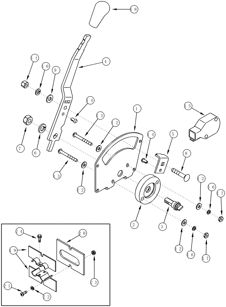 Схема запчастей Case IH 625 - (10.220.01) - THROTTLE CONTROL (10) - ENGINE