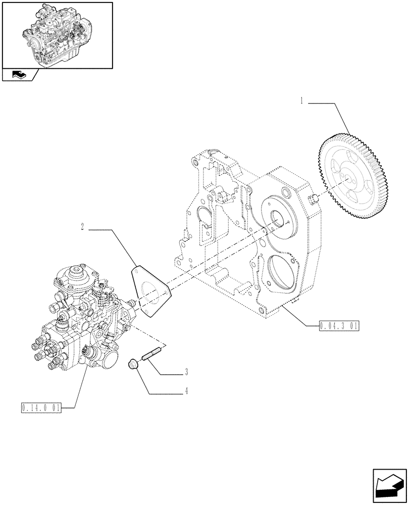 Схема запчастей Case IH F4GE9684R J602 - (0.14.2) - INJECTION PUMP - CONTROL (2852090) 