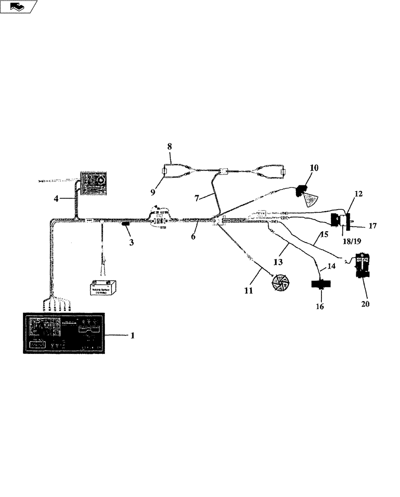 Схема запчастей Case IH 9000 - (35.100.05) - CONTROL SYSTEM SINGLE GRANULAR PLUS NH, (35) - HYDRAULIC SYSTEMS