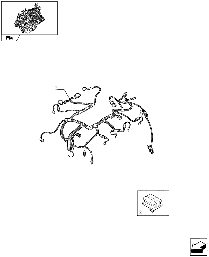 Схема запчастей Case IH FVAE2884X B200 - (0.17.3) - CONNECTIONS CABLE FOR ENGINE INJECTION (504095245) 