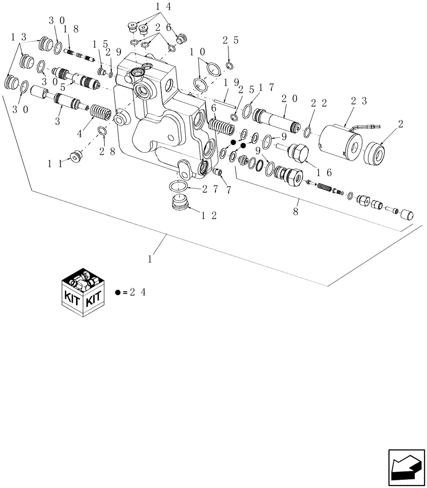 Схема запчастей Case IH 7120 - (35.910.01) - VALVE, REEL DRIVE (35) - HYDRAULIC SYSTEMS