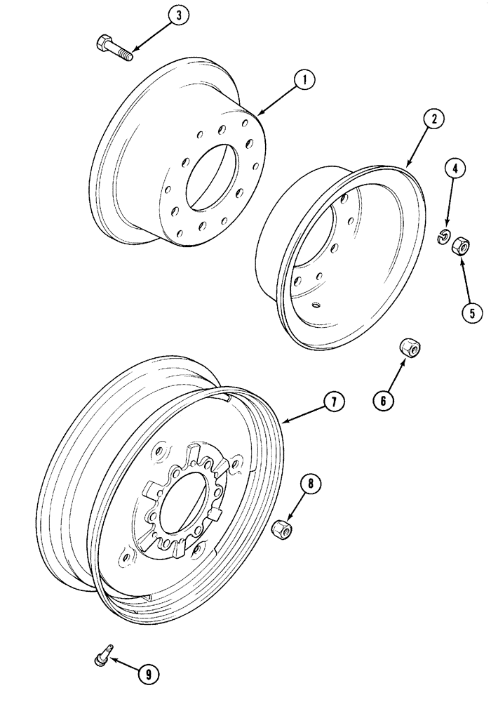 Схема запчастей Case IH C60 - (05-21) - FRONT WHEELS, 2WD, N.A. ONLY (05) - STEERING