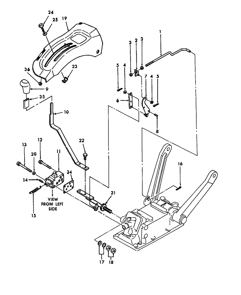 Схема запчастей Case IH DX21 - (07.02[1]) - CONTROL VALVE, QUADRANT & LINKAGE (07) - HYDRAULIC SYSTEM