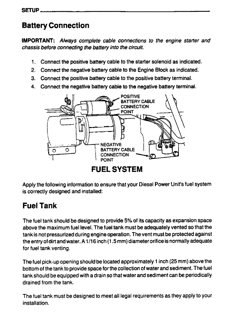 Схема запчастей Case IH 6590 - (050) - SETUP, BATTERY CONNECTION, FUEL TANK 