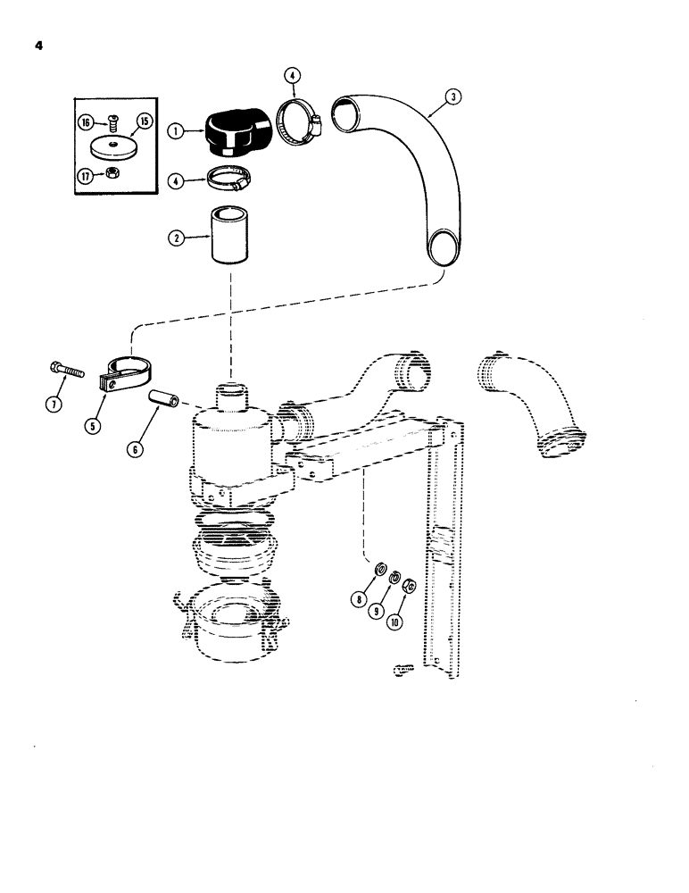 Схема запчастей Case IH 990 - (04) - AIR CLEANER, 990 ORCHARD AND GROVE (02) - ENGINE