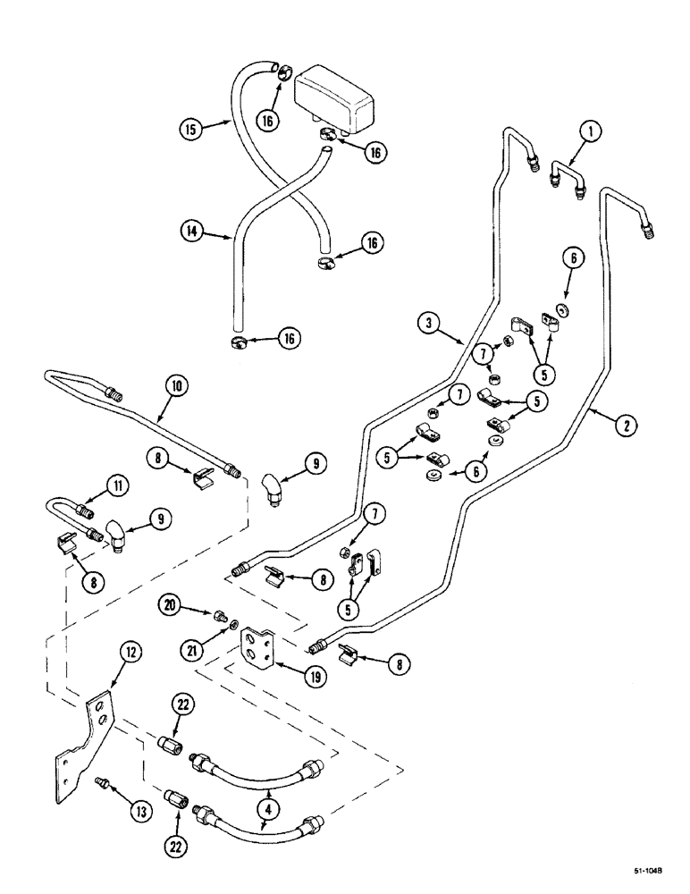 Схема запчастей Case IH 5150 - (7-12) - BRAKES - PIPING (07) - BRAKES