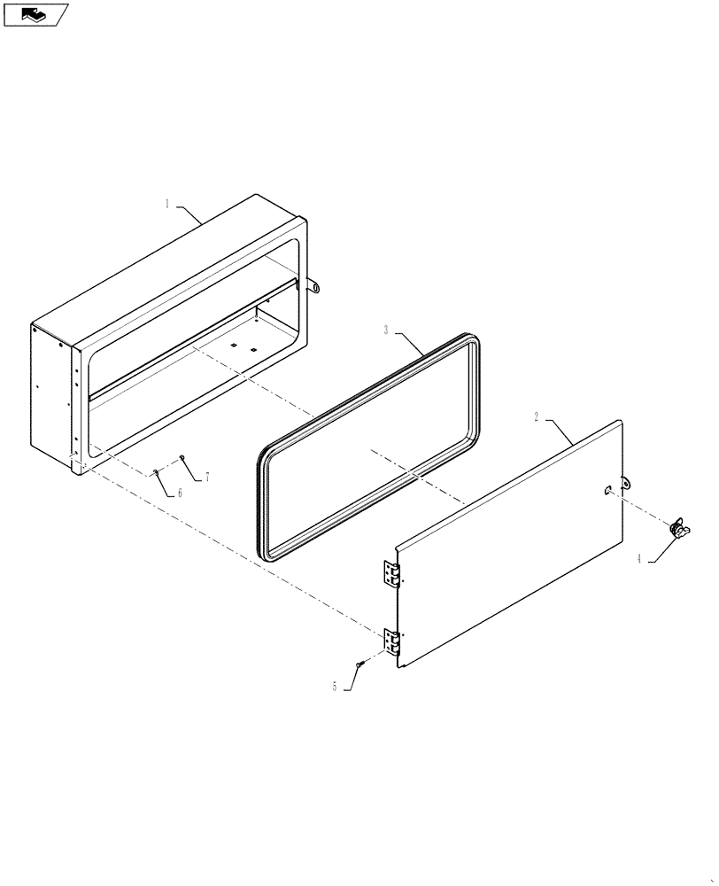 Схема запчастей Case IH 7230 - (55.301.05[01]) - BOX, STORAGE ASSY (55) - ELECTRICAL SYSTEMS