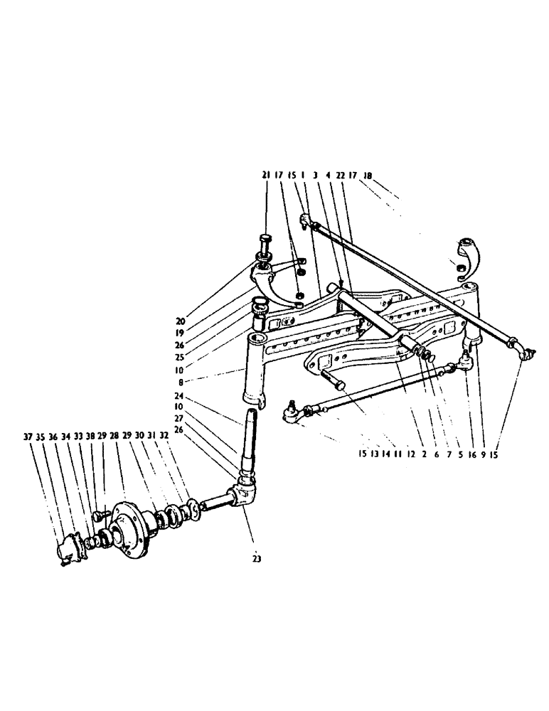 Схема запчастей Case IH 880 - (68) - FRONT AXLE Steering & Front Axle