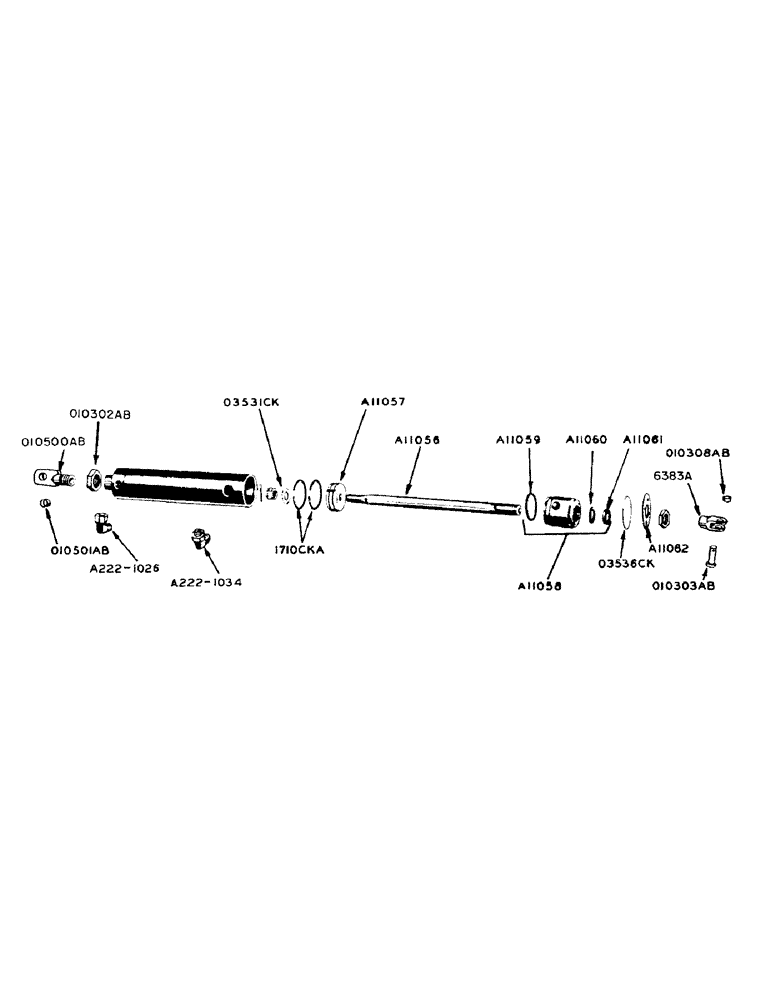 Схема запчастей Case IH 900 - (119) - HYDRAULIC POWER STEERING CYLINDER (08) - HYDRAULICS