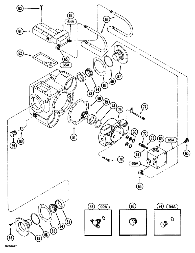 Схема запчастей Case IH 1670 - (6-30) - HYDROSTATIC MOTOR, (CONT) (03) - POWER TRAIN