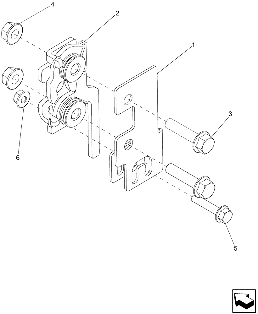 Схема запчастей Case IH 5130 - (90.118.47) - LATCH ASSEMBLY, TRIM PANELS (90) - PLATFORM, CAB, BODYWORK AND DECALS