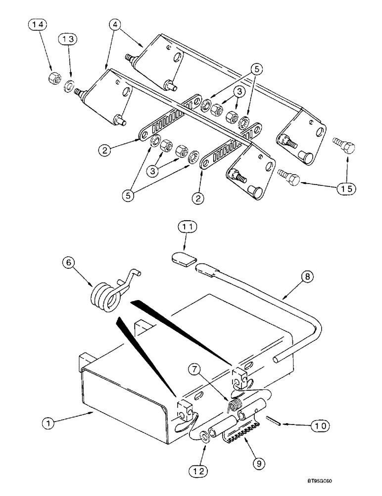 Схема запчастей Case IH 2188 - (9G-36) - HEIGHT ADJUSTMENT SEAT, HEIGHT ADJUSTING (10) - CAB & AIR CONDITIONING