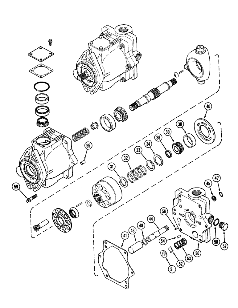 Схема запчастей Case IH 2096 - (8-272) - HYDRAULICS, GEAR AND PISTON PUMP ASSEMBLY (CONTD) (08) - HYDRAULICS