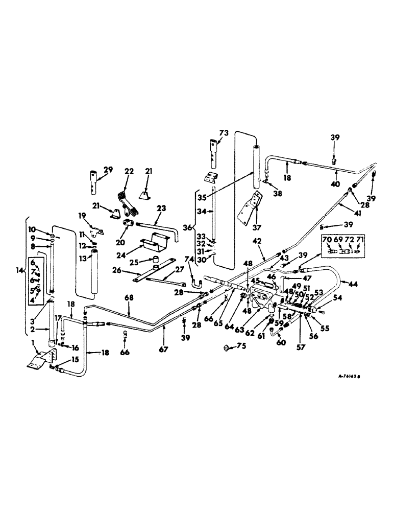 Схема запчастей Case IH 303 - (212) - HYDRAULIC REEL LIFT, FOR HYDROSTATIC GROUND DRIVE (58) - ATTACHMENTS/HEADERS