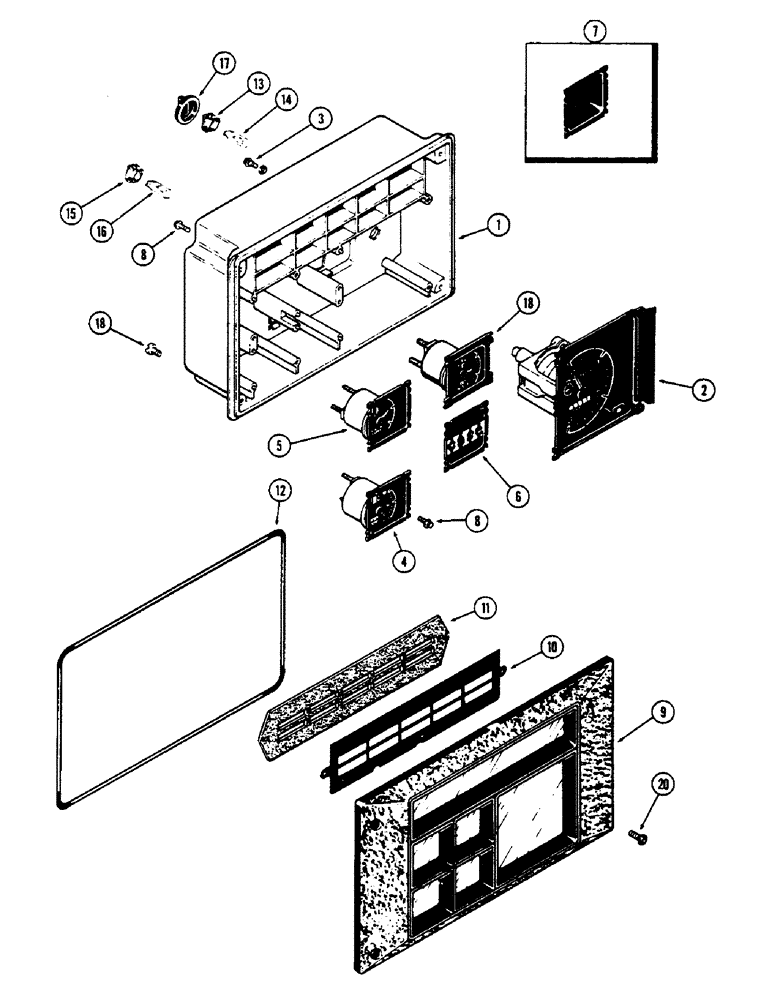 Схема запчастей Case IH 2390 - (4-102) - INSTRUMENT CLUSTER, P.I.N. 8844717 AND AFTER (04) - ELECTRICAL SYSTEMS