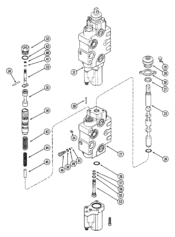 Схема запчастей Case IH 4694 - (8-350) - REMOTE CONTROL VALVE, ADD ON FOR THIRD CIRCUIT, WITH LOAD CHECK (CONTD) (08) - HYDRAULICS