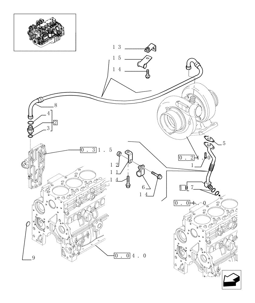 Схема запчастей Case IH F4HE9684D J101 - (0.30.5[01]) - FUEL INJECTION SYSTEM (504010563) 