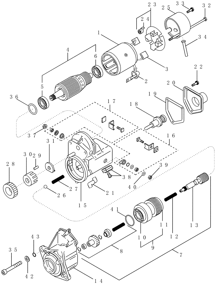 Схема запчастей Case IH PX70 - (04-05) - STARTER (04) - ELECTRICAL SYSTEMS