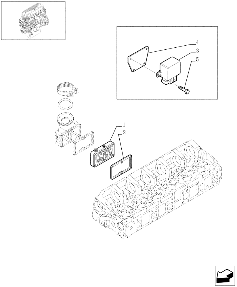 Схема запчастей Case IH STEIGER 380 - (02-57) - INTAKE MANIFOLD, STX & STEIGER 380 / 430 (02) - ENGINE