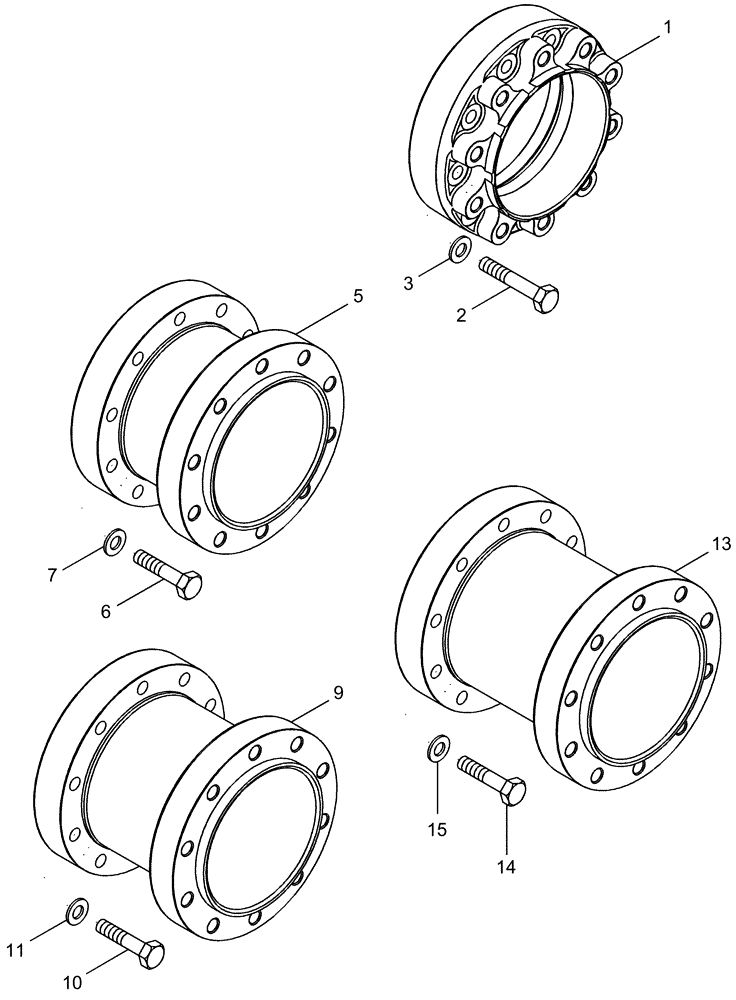 Схема запчастей Case IH MAGNUM 255 - (06-42) - SPACER - DUAL REAR WHEELS (06) - POWER TRAIN