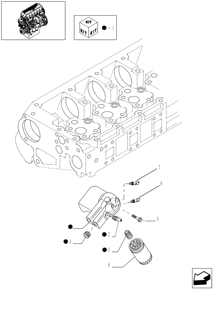 Схема запчастей Case IH STEIGER 435 - (03-06) - FUEL FILTER & RELATED PARTS, STEIGER 385 / 435 (03) - FUEL SYSTEM