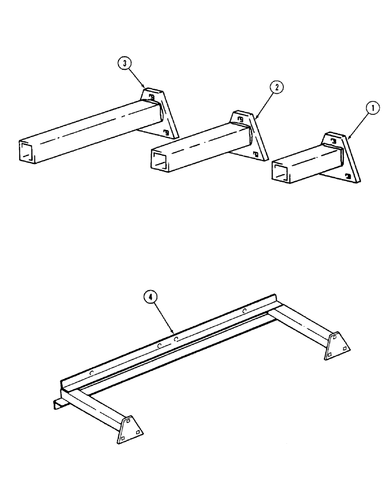 Схема запчастей Case IH 4500 - (9-030) - FRAME EXTENSIONS, TRAIL BEHIND MODELS, FRAME STUB EXTENSIONS (09) - CHASSIS/ATTACHMENTS