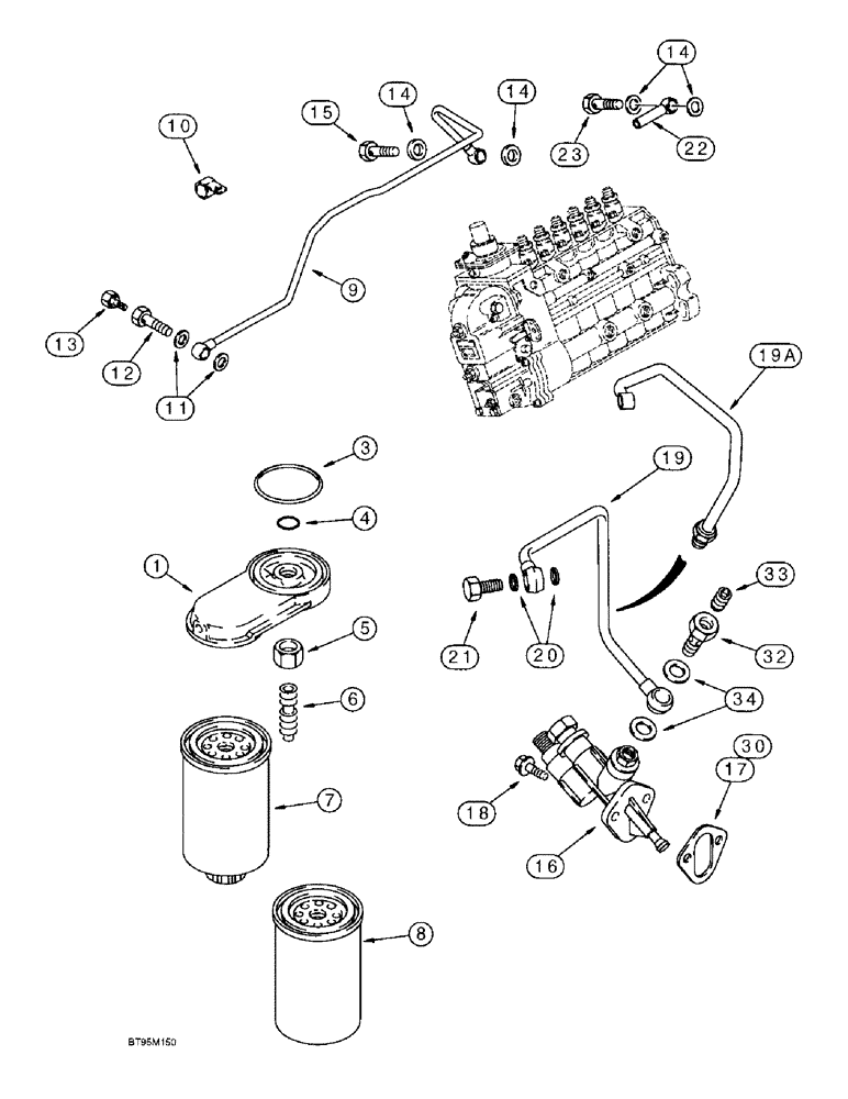 Схема запчастей Case IH 9310 - (3-016) - FUEL FILTER AND TRANSFER PUMP, 6T-830/6TA-830 EMISSIONS CERTIFED ENGINE, S/N JEE0036501 & AFTER (03) - FUEL SYSTEM