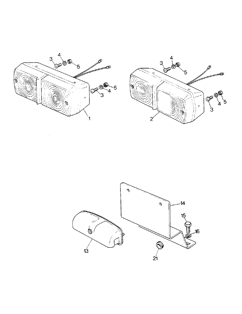 Схема запчастей Case IH 1390 - (S-07) - SIDE AND REAR WARNING LAMPS (06) - ELECTRICAL SYSTEMS