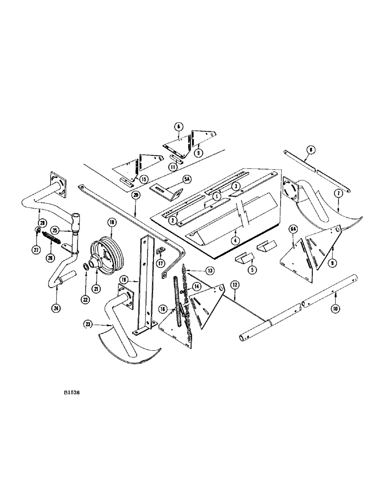 Схема запчастей Case IH 460 - (014) - PICKUP SUPPORTS, 4 BELT (58) - ATTACHMENTS/HEADERS