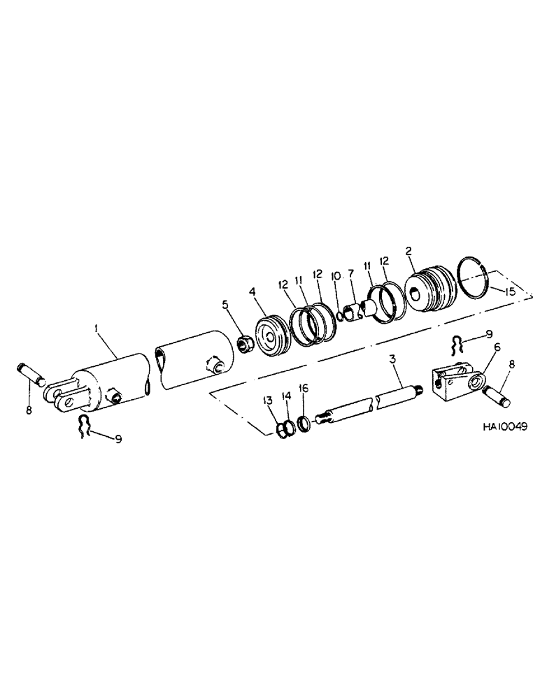 Схема запчастей Case IH 5000 - (L-22) - HYDRAULIC CYLINDERS, HYDRAULIC CYLINDER, PRINCE, 3.0 X 48 DOUBLE ACTING 