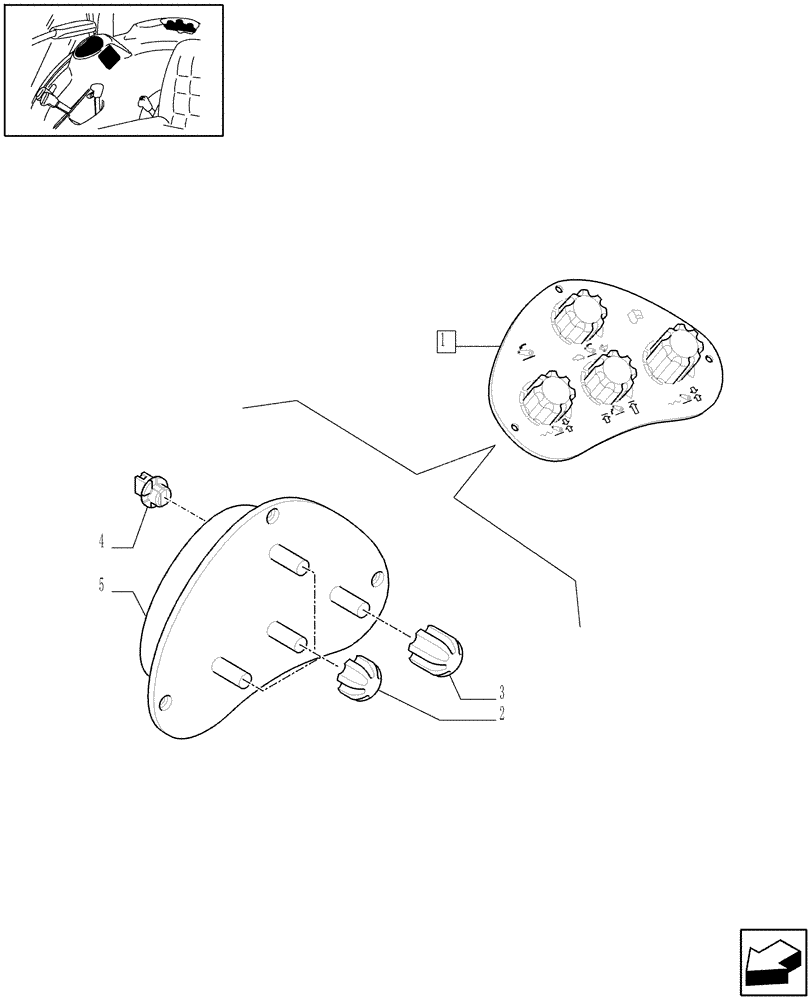 Схема запчастей Case IH JX1070C - (1.75.0/06A) - FRONT PTO LIFT FOR EDC - ELECTRIC CONTROLS - BREAKDOWN (06) - ELECTRICAL SYSTEMS